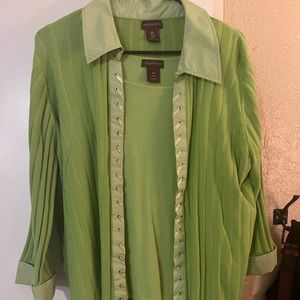 Multiples set, zip jacket and matching top